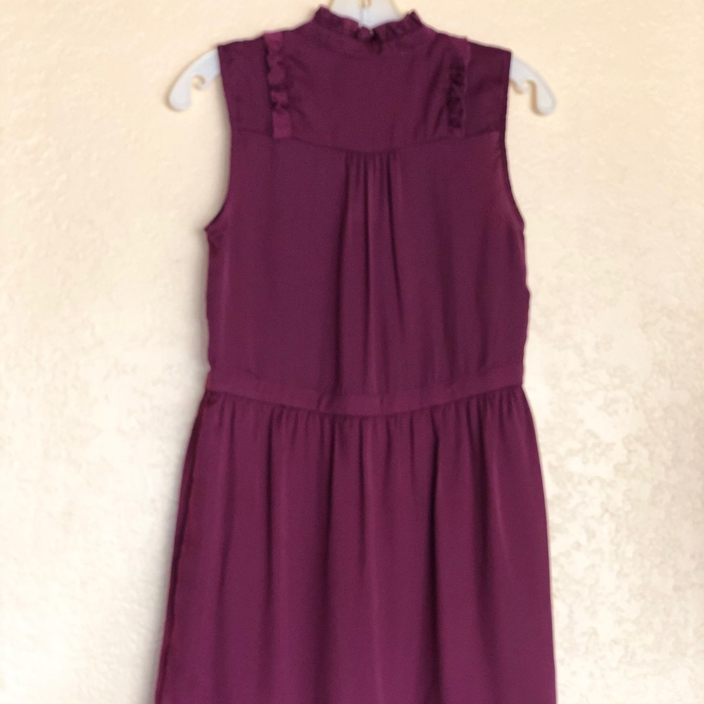 Maison Jules Women PurpleSatin Tie Tuxedo Dress XS - Picture 15 of 16